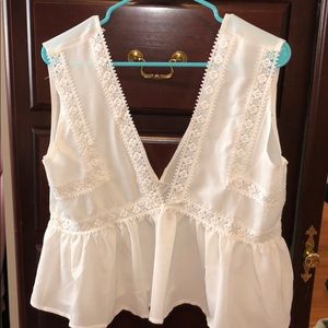 Deep V Neck Lace tank